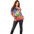 Dominican Republic Christmas Off Shoulder Sweater Santa Relaxing On The Beach - Wonder Print Shop