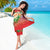 Dominican Republic Christmas Sarong Santa Relaxing On The Beach - Wonder Print Shop