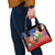Dominican Republic Christmas Shoulder Handbag Santa Relaxing On The Beach - Wonder Print Shop