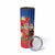 Dominican Republic Christmas Skinny Tumbler Santa Relaxing On The Beach - Wonder Print Shop