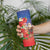 Dominican Republic Christmas Skinny Tumbler Santa Relaxing On The Beach - Wonder Print Shop