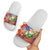 Dominican Republic Christmas Slide Sandals Santa Relaxing On The Beach - Wonder Print Shop
