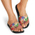 Dominican Republic Christmas Slide Sandals Santa Relaxing On The Beach - Wonder Print Shop