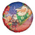 Dominican Republic Christmas Spare Tire Cover Santa Relaxing On The Beach - Wonder Print Shop