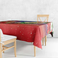 Dominican Republic Christmas Tablecloth Santa Relaxing On The Beach - Wonder Print Shop