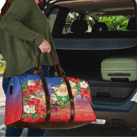 Dominican Republic Christmas Travel Bag Santa Relaxing On The Beach - Wonder Print Shop