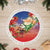 Dominican Republic Christmas Tree Skirt Santa Relaxing On The Beach - Wonder Print Shop