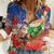 Dominican Republic Christmas Women Casual Shirt Santa Relaxing On The Beach - Wonder Print Shop