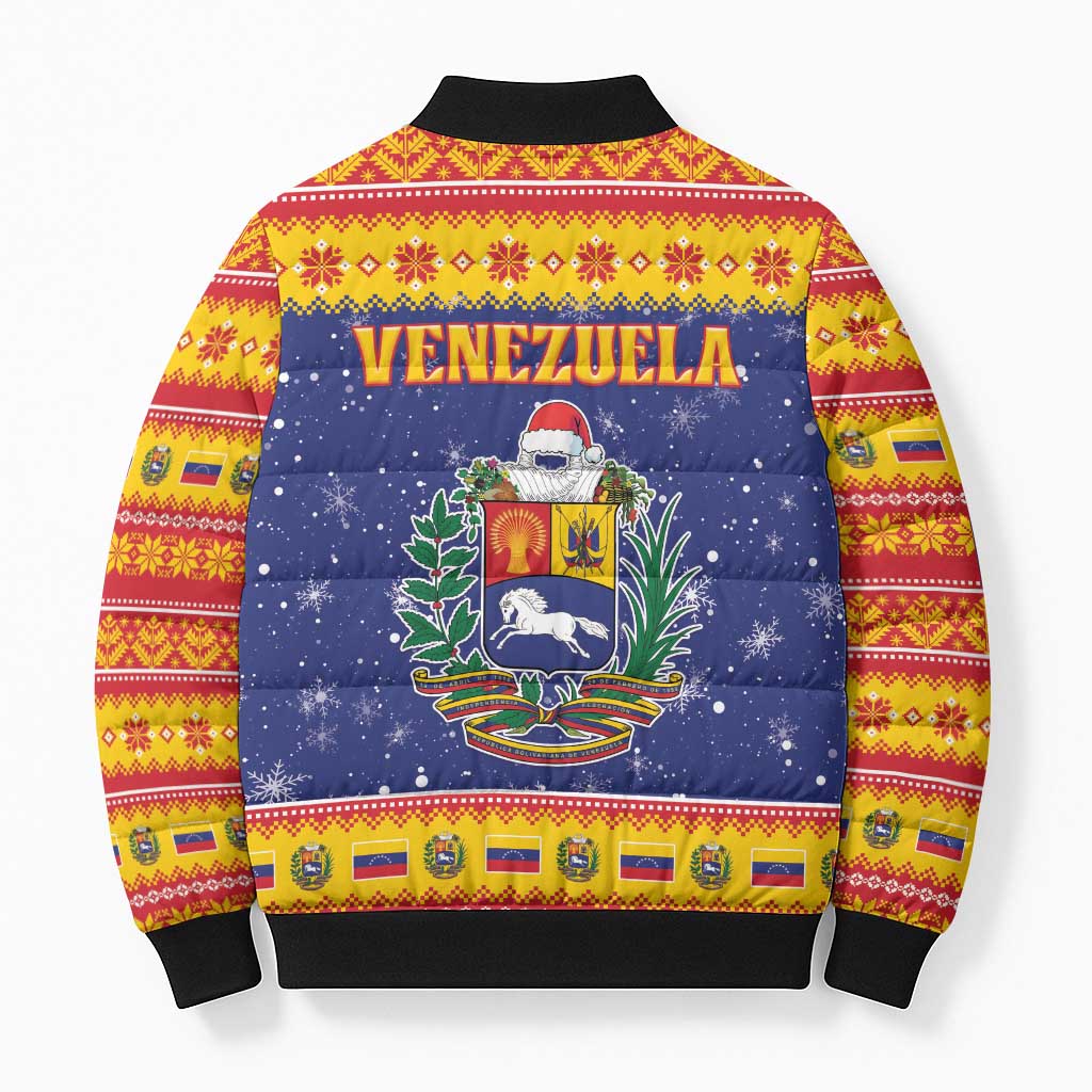 Venezuela Christmas Bomber Puffer Jacket Hallaca Season - Wonder Print Shop