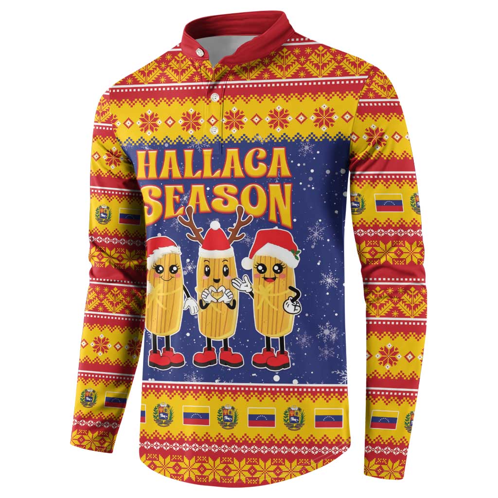 Venezuela Christmas Button Sweatshirt Hallaca Season - Wonder Print Shop