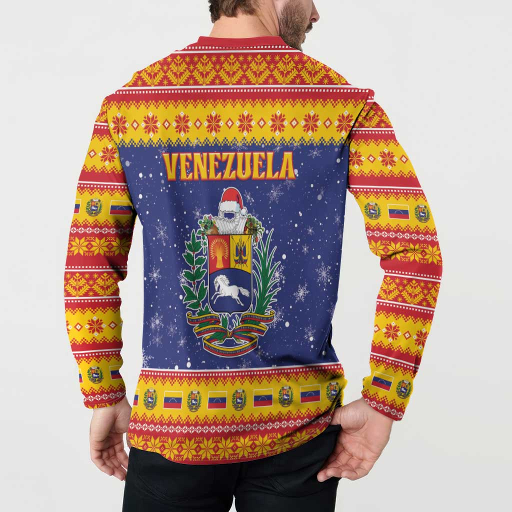 Venezuela Christmas Button Sweatshirt Hallaca Season - Wonder Print Shop