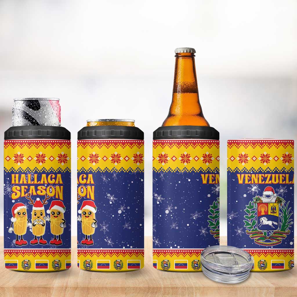 Venezuela Christmas 4 in 1 Can Cooler Tumbler Hallaca Season - Wonder Print Shop