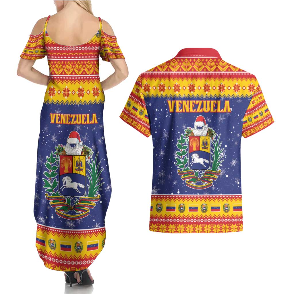 Venezuela Christmas Couples Matching Summer Maxi Dress and Hawaiian Shirt Hallaca Season - Wonder Print Shop