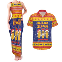 Venezuela Christmas Couples Matching Tank Maxi Dress and Hawaiian Shirt Hallaca Season - Wonder Print Shop