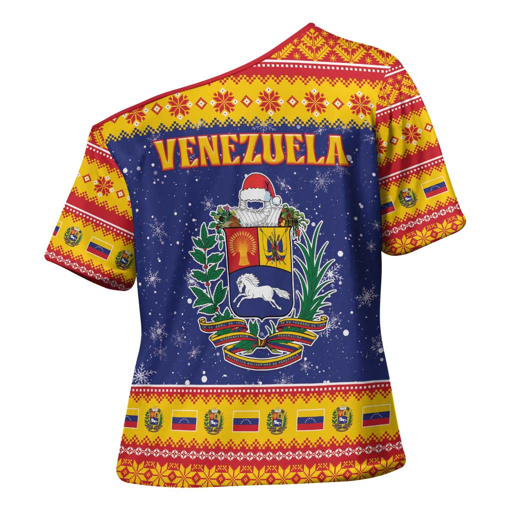 Venezuela Christmas Cross Shoulder Shirt Hallaca Season - Wonder Print Shop