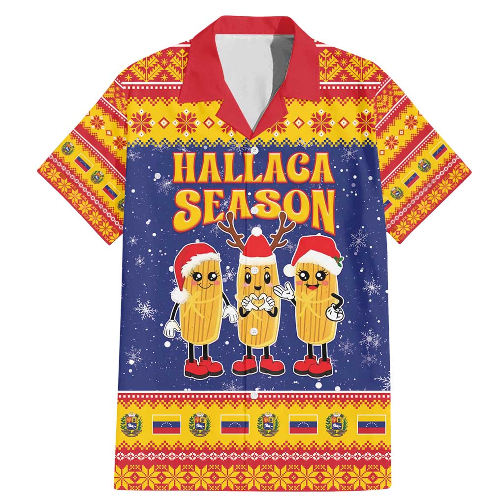 Venezuela Christmas Family Matching Mermaid Dress and Hawaiian Shirt Hallaca Season - Wonder Print Shop
