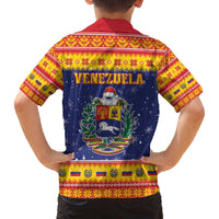 Venezuela Christmas Family Matching Off The Shoulder Long Sleeve Dress and Hawaiian Shirt Hallaca Season - Wonder Print Shop