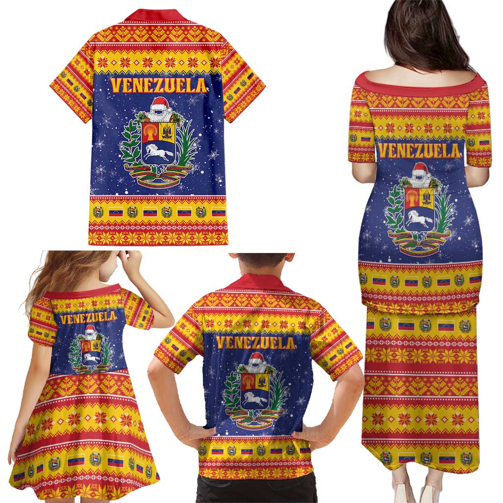 Venezuela Christmas Family Matching Puletasi and Hawaiian Shirt Hallaca Season - Wonder Print Shop