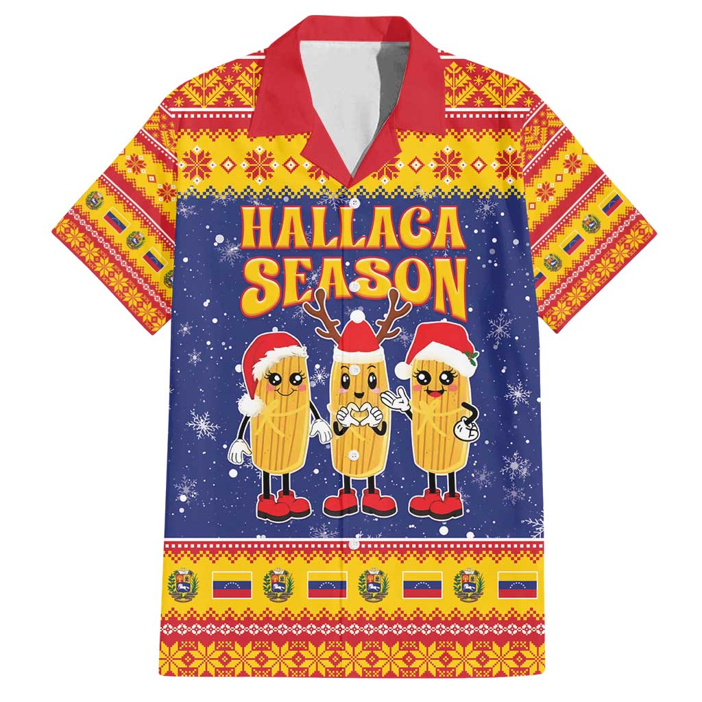 Venezuela Christmas Family Matching Tank Maxi Dress and Hawaiian Shirt Hallaca Season - Wonder Print Shop