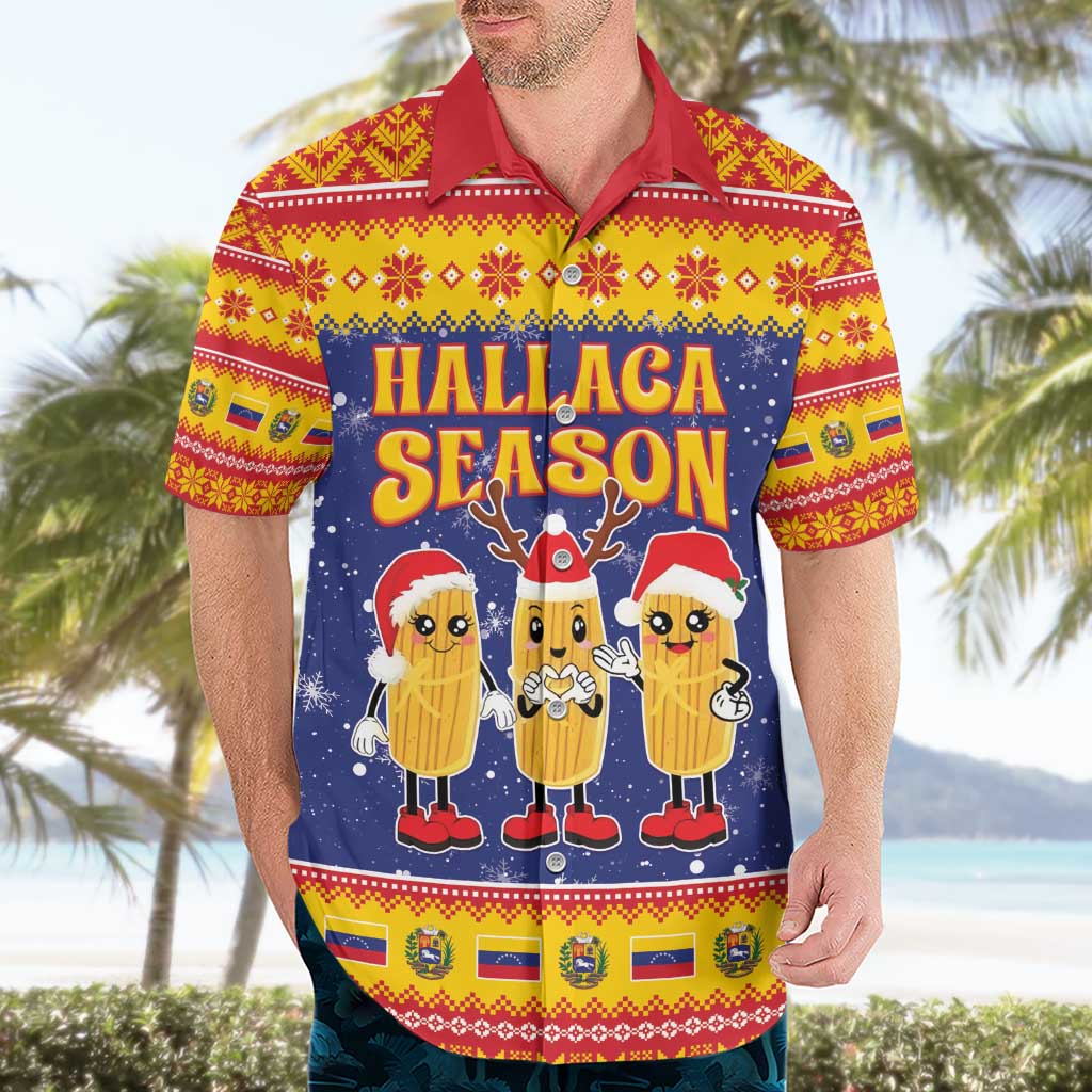 Venezuela Christmas Hawaiian Shirt Hallaca Season - Wonder Print Shop