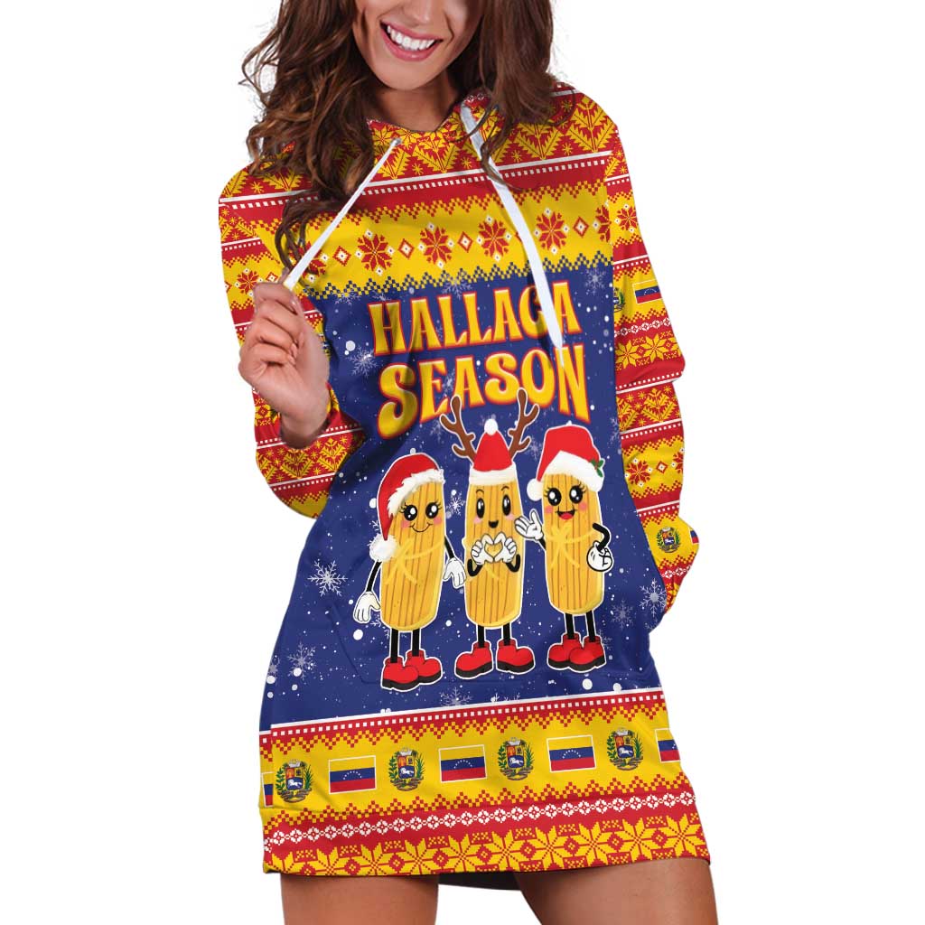 Venezuela Christmas Hoodie Dress Hallaca Season - Wonder Print Shop