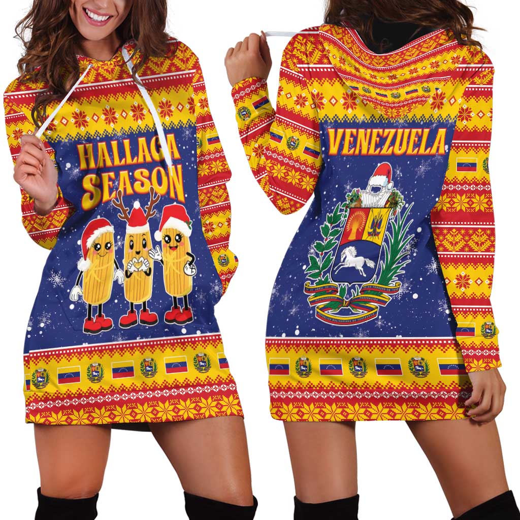 Venezuela Christmas Hoodie Dress Hallaca Season - Wonder Print Shop