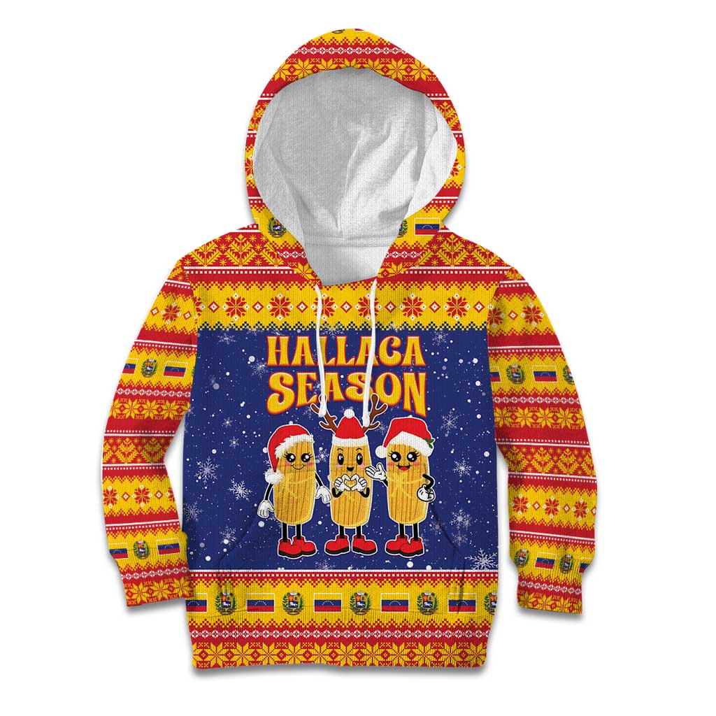 Venezuela Christmas Kid Hoodie Hallaca Season - Wonder Print Shop