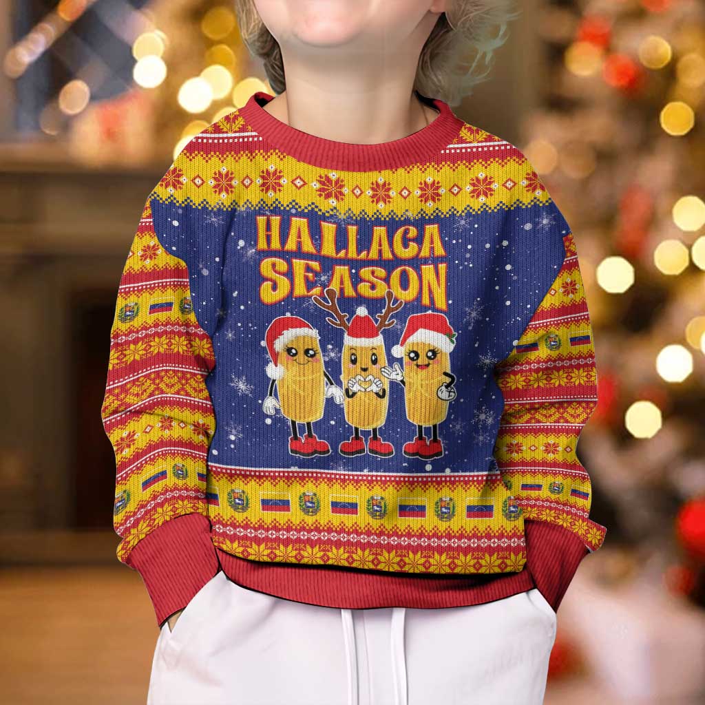 Venezuela Christmas Kid Ugly Christmas Sweater Hallaca Season - Wonder Print Shop