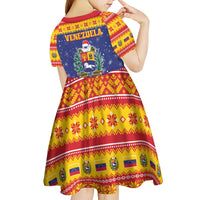 Venezuela Christmas Kid Short Sleeve Dress Hallaca Season - Wonder Print Shop