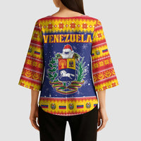 Venezuela Christmas Kimono Sleeve Blouse Hallaca Season - Wonder Print Shop