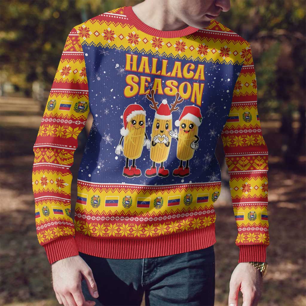 Venezuela Christmas Ugly Christmas Sweater Hallaca Season - Wonder Print Shop