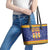 Venezuela Christmas Leather Tote Bag Hallaca Season - Wonder Print Shop