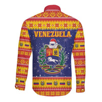 Venezuela Christmas Long Sleeve Button Shirt Hallaca Season - Wonder Print Shop