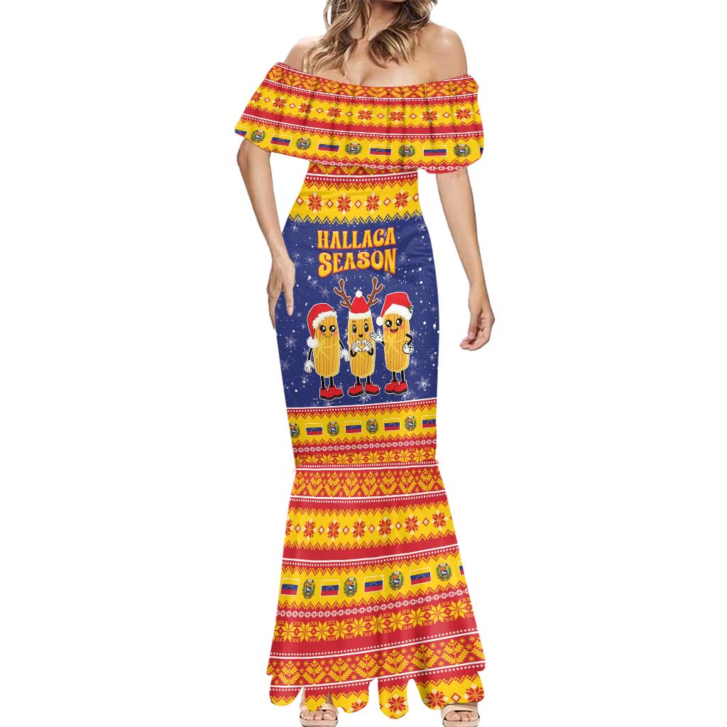 Venezuela Christmas Mermaid Dress Hallaca Season - Wonder Print Shop