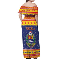 Venezuela Christmas Off Shoulder Maxi Dress Hallaca Season - Wonder Print Shop
