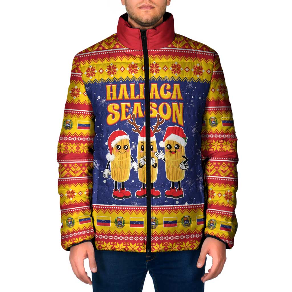 Venezuela Christmas Padded Jacket Hallaca Season - Wonder Print Shop