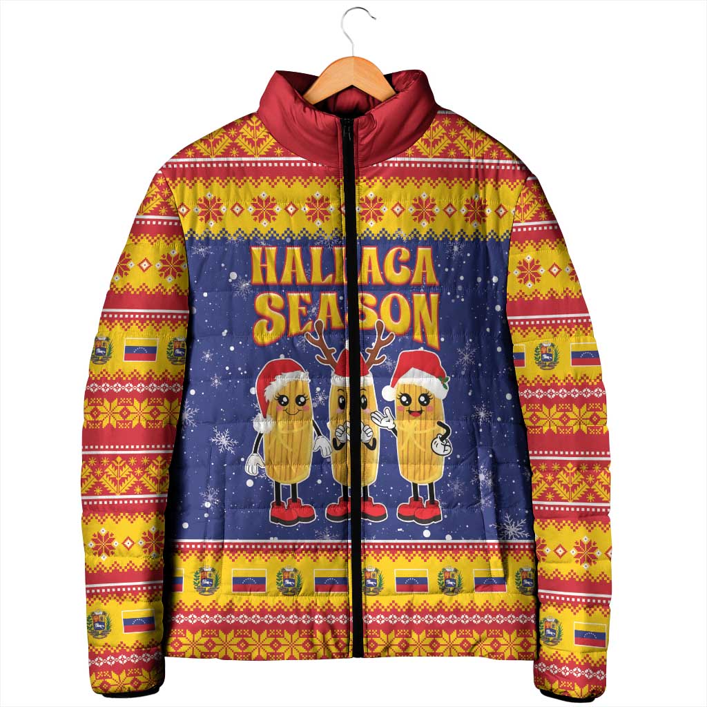 Venezuela Christmas Padded Jacket Hallaca Season - Wonder Print Shop