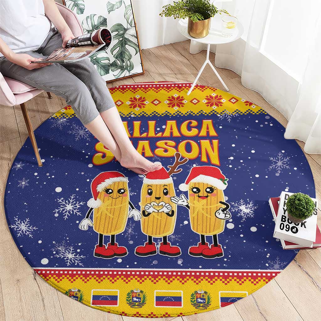 Venezuela Christmas Round Carpet Hallaca Season - Wonder Print Shop