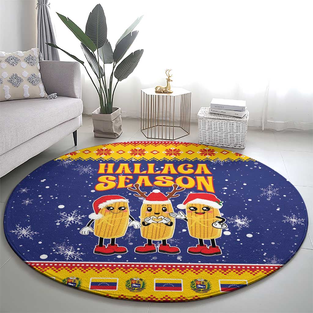 Venezuela Christmas Round Carpet Hallaca Season - Wonder Print Shop