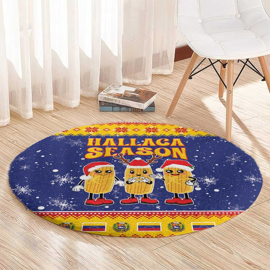 Venezuela Christmas Round Carpet Hallaca Season - Wonder Print Shop