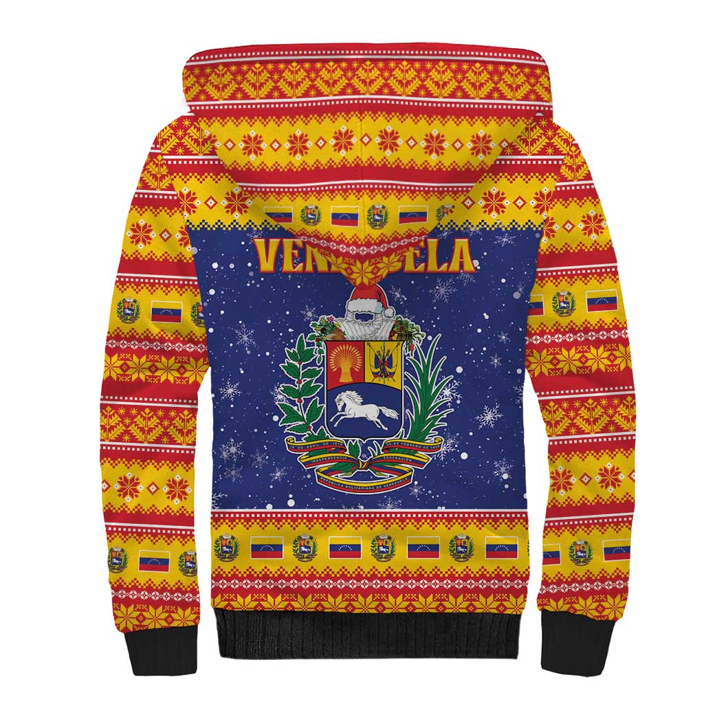 Venezuela Christmas Sherpa Hoodie Hallaca Season - Wonder Print Shop