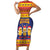 Venezuela Christmas Short Sleeve Bodycon Dress Hallaca Season - Wonder Print Shop