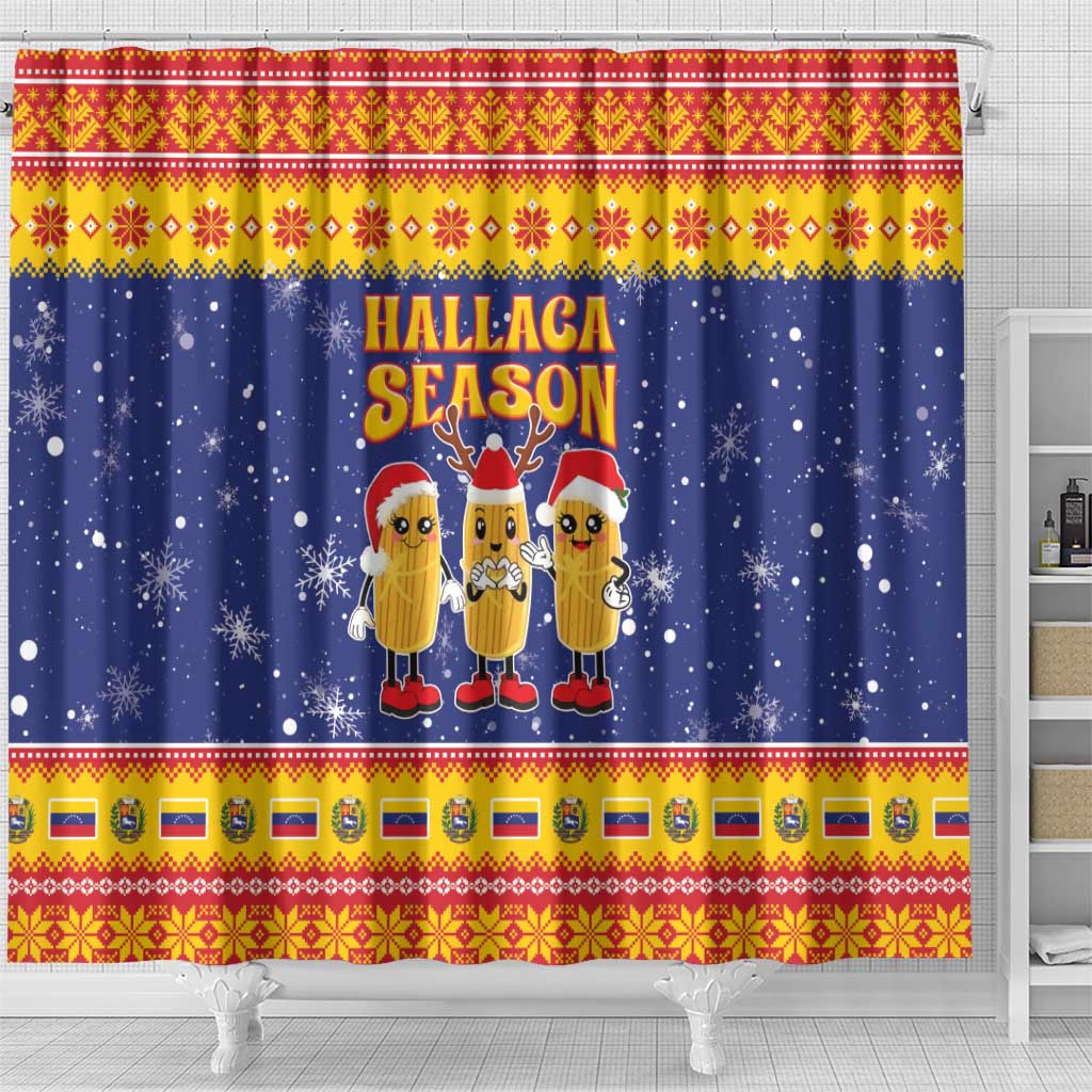 Venezuela Christmas Shower Curtain Hallaca Season - Wonder Print Shop