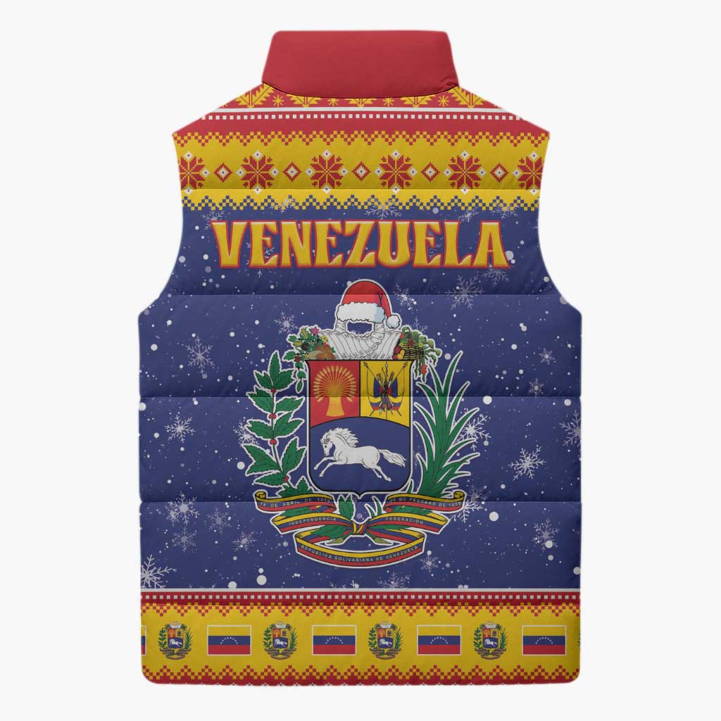 Venezuela Christmas Sleeveless Puffer Jacket Hallaca Season - Wonder Print Shop