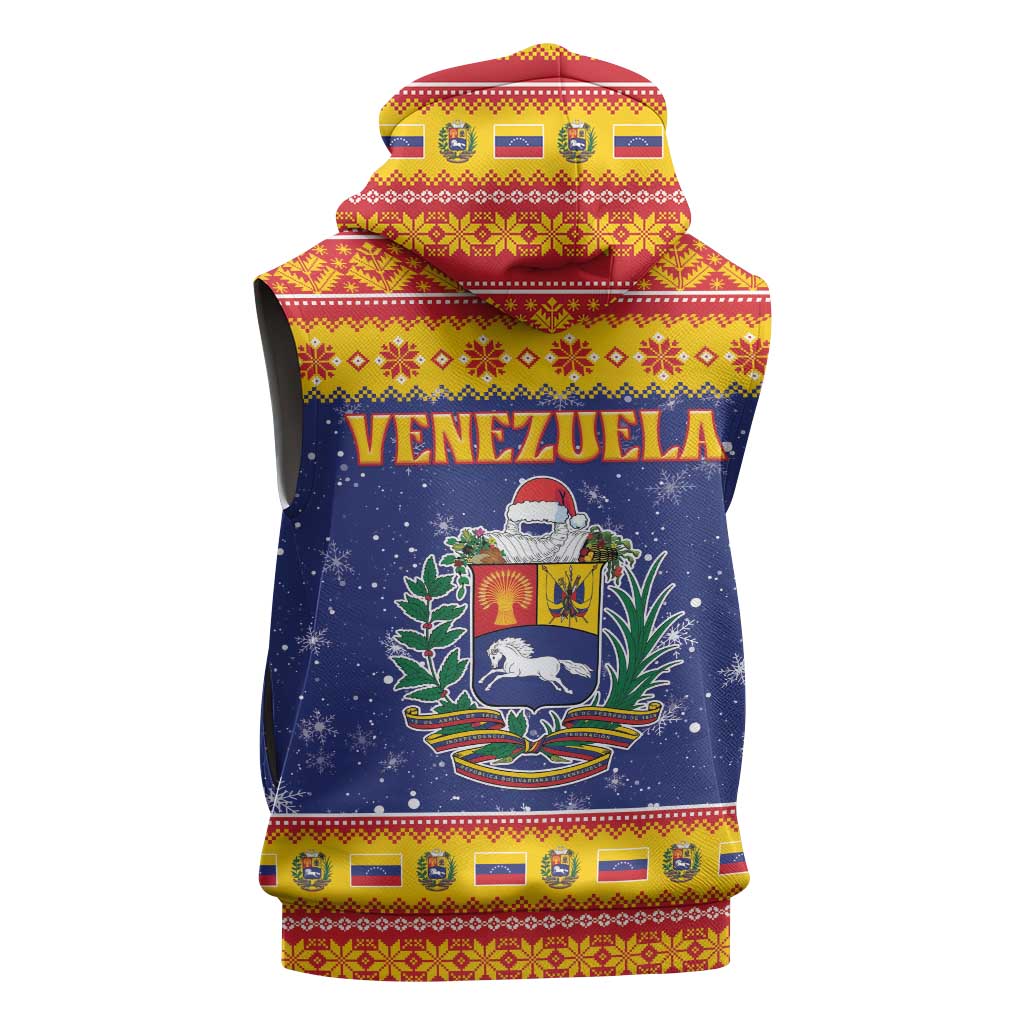 Venezuela Christmas Sleeveless Zip Hoodie Hallaca Season - Wonder Print Shop