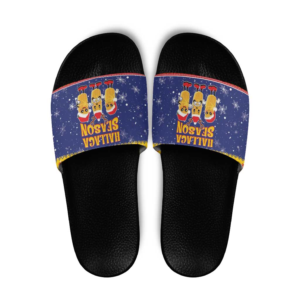 Venezuela Christmas Slide Sandals Hallaca Season - Wonder Print Shop