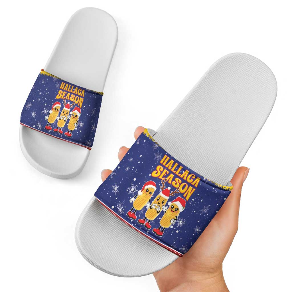 Venezuela Christmas Slide Sandals Hallaca Season - Wonder Print Shop