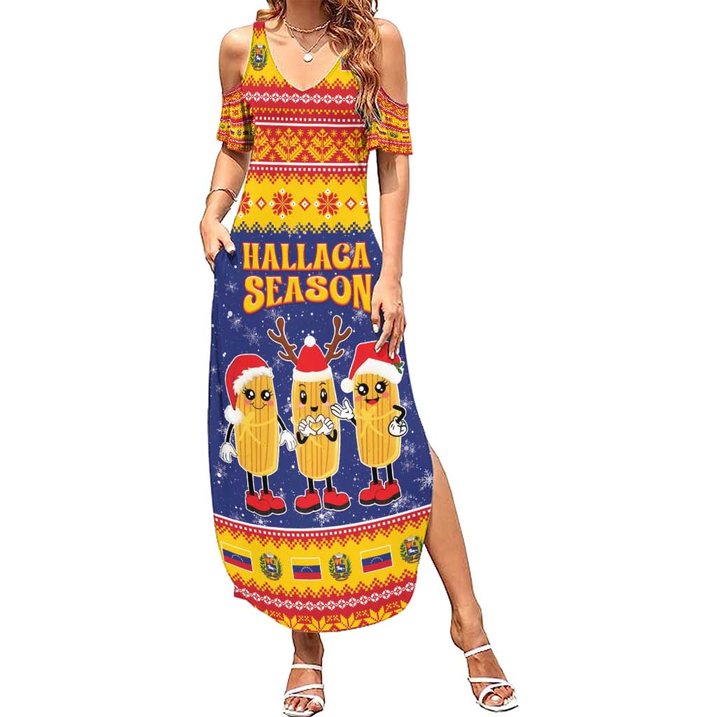 Venezuela Christmas Summer Maxi Dress Hallaca Season - Wonder Print Shop