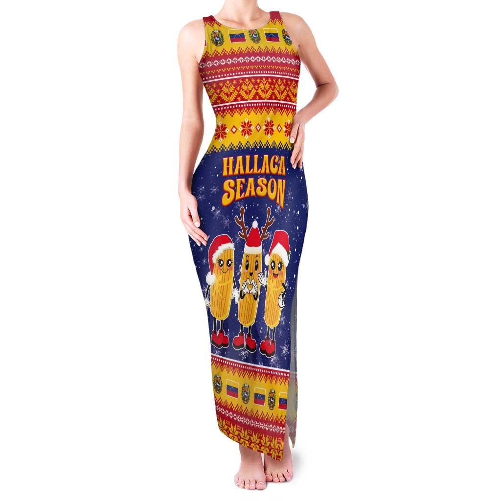 Venezuela Christmas Tank Maxi Dress Hallaca Season - Wonder Print Shop