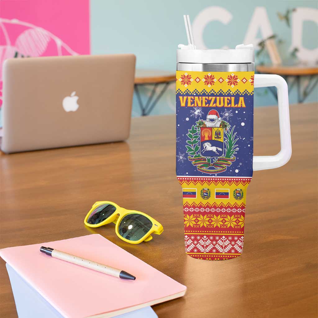 Venezuela Christmas Tumbler With Handle Hallaca Season - Wonder Print Shop